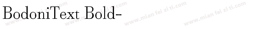 BodoniText Bold字体转换